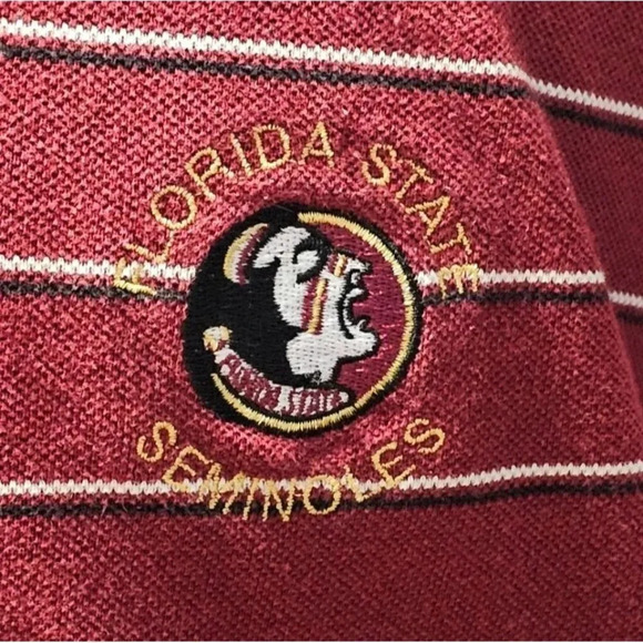 Mens Cutter & Buck Polo Embroidered FSU Logo Garnet XXL Florida State Football - Picture 4 of 7